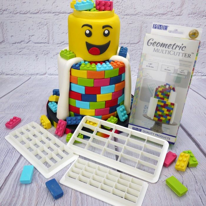 Multi Cortante Geometrico De Forma Ladrillo En Set 3 Tamaños