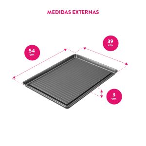 Mega Plancha Para Asar Al Horno 53 X 38 Cm - Perfect Results