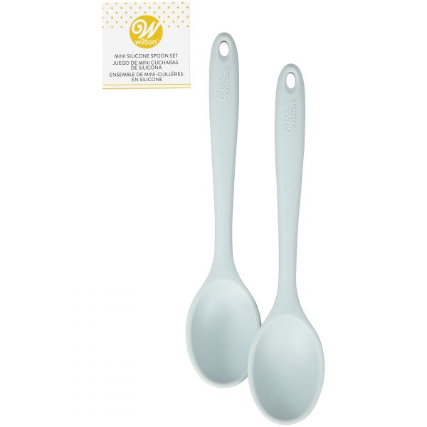 Cuchara De Silicona Celeste Pastel Set X 2