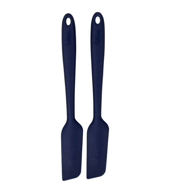 Mini Espátula Para Frascos De Silicona Azul Marino Set X 2