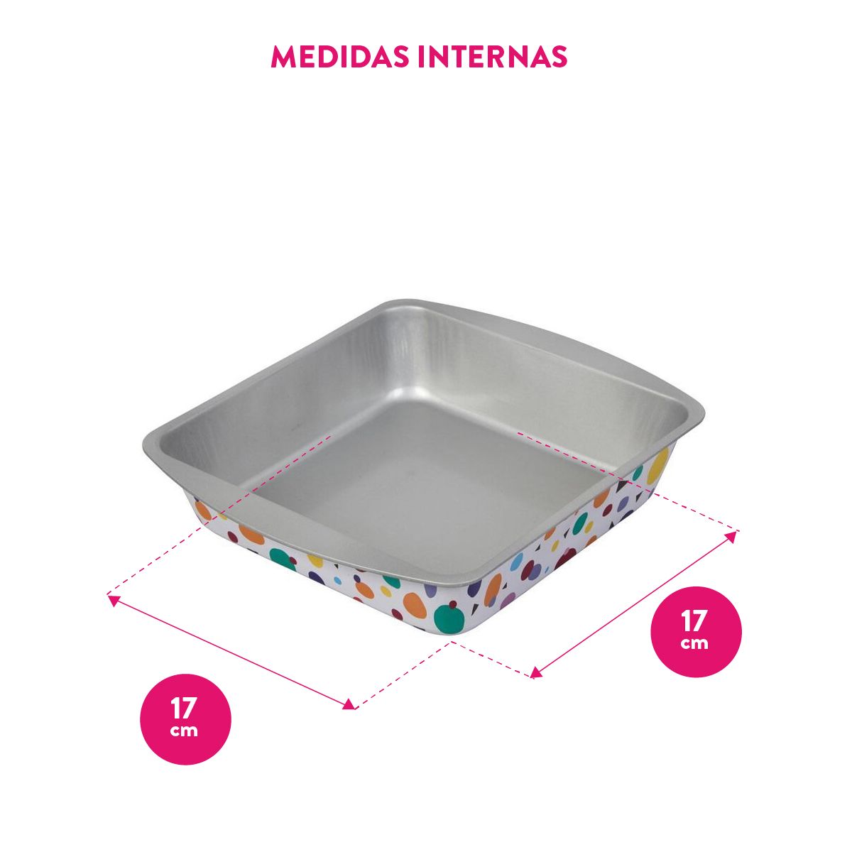 Molde Acero Estañado Cuadrado Para Torta 20 Cm  Bake And Bring