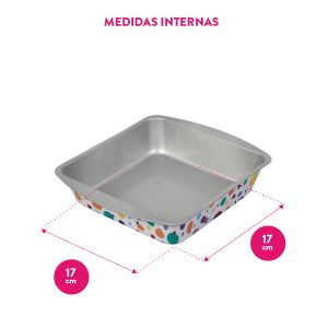 Molde Acero Estañado Cuadrado Para Torta 20 Cm  Bake And Bring