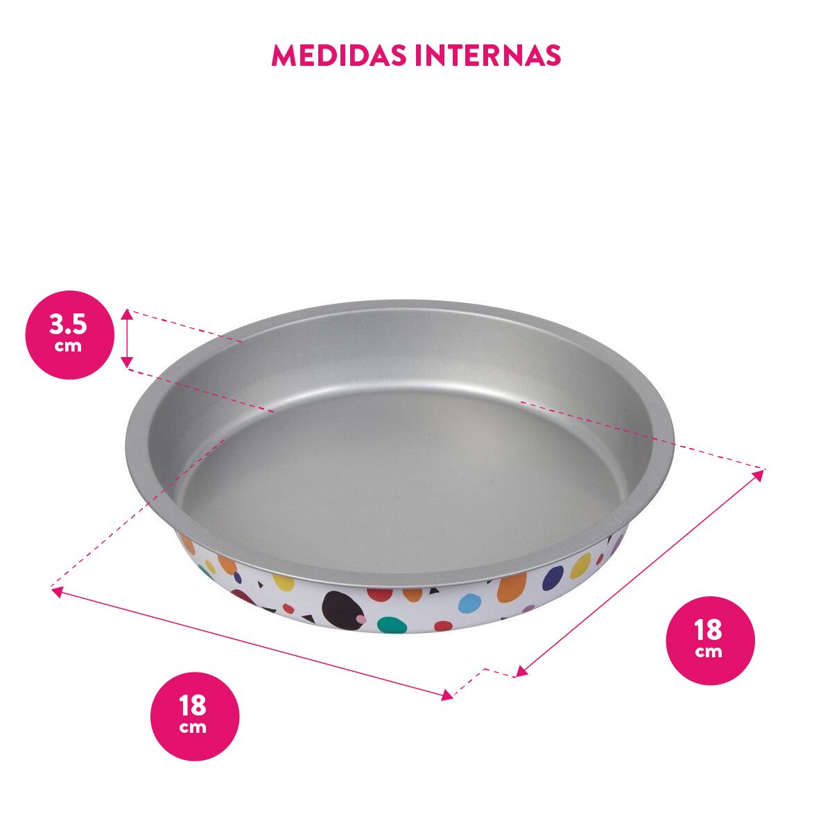 Molde Acero Estañado Redondo Para Torta 21 Cm  Bake And Bring