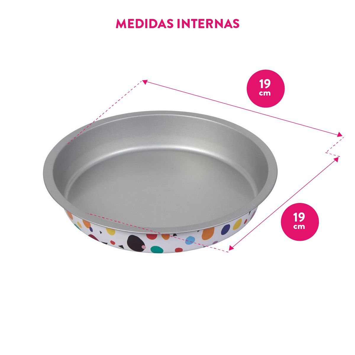 Molde Acero Estañado Redondo Para Torta 21 Cm  Bake And Bring