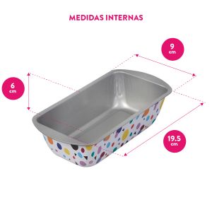 Molde De Acero Estañado Para Budín Mediano 21 X 11 Cm Bake And Bring