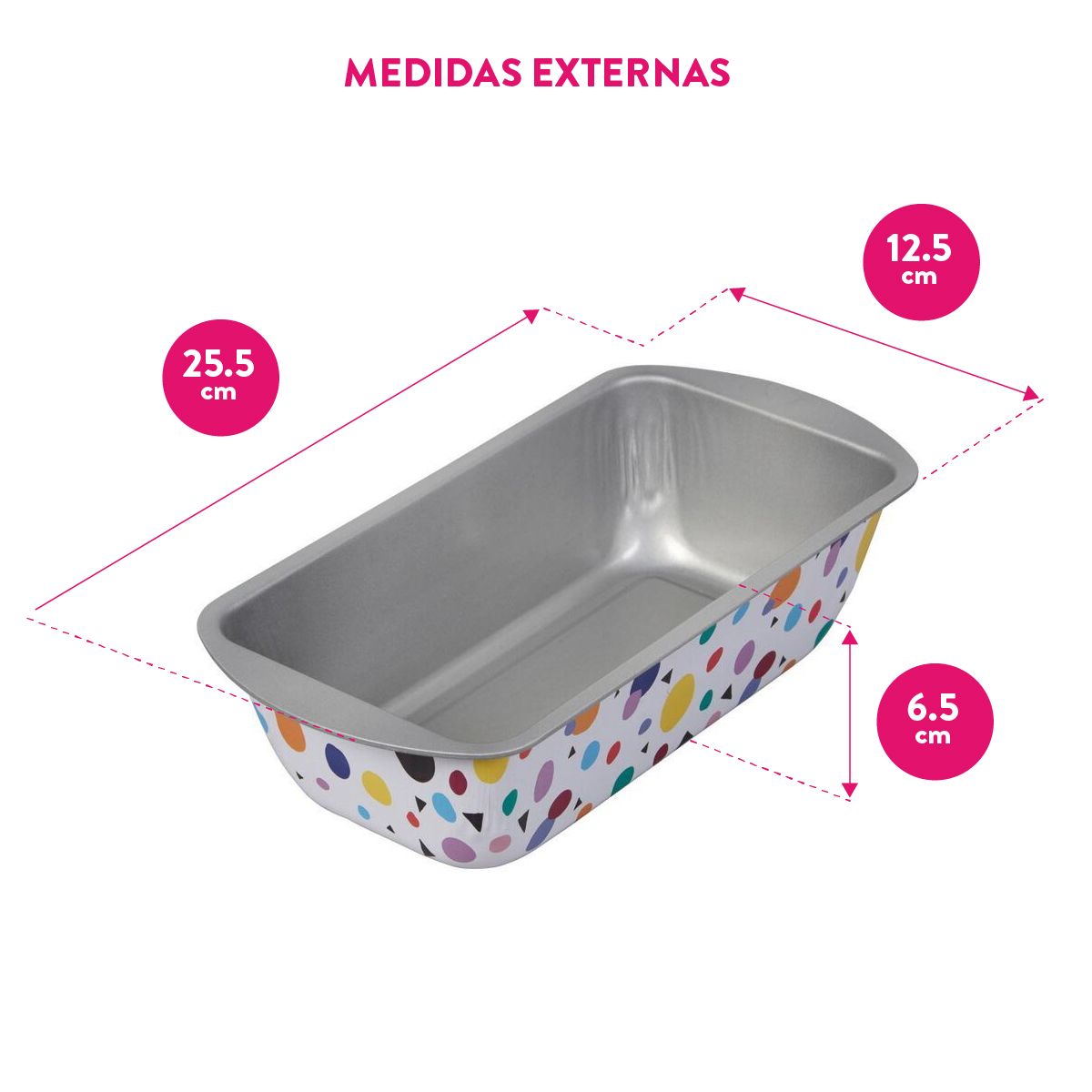 Molde De Acero Estañado Para Budín Mediano 21 X 11 Cm Bake And Bring