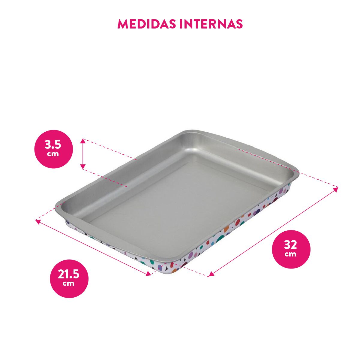 Molde Para Brownie De Acero Estañado 33 X 23 Bake And Bring
