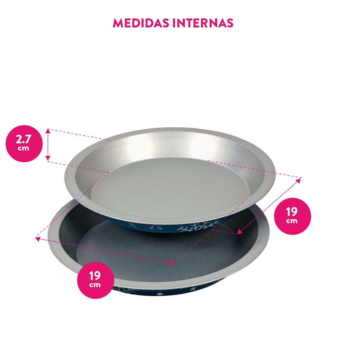 Molde Para Tortas De Acero Estañado 22 Cm - Set X 2 - Bake And Bring