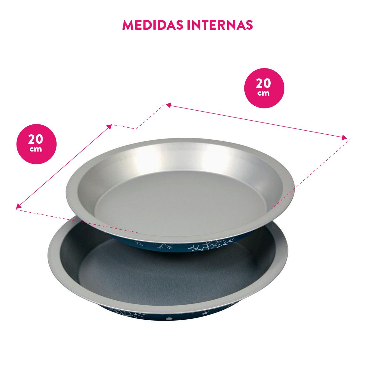 Molde Para Tortas De Acero Estañado 22 Cm - Set X 2 - Bake And Bring