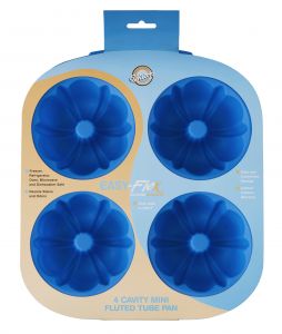 Moldes De Silicona Mini Budines Estriados 4 Cavidades Easyflex