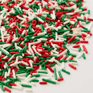Sprinkles - Jimmies Surtidos Rojos Verdes Y Blancos 314 Grs