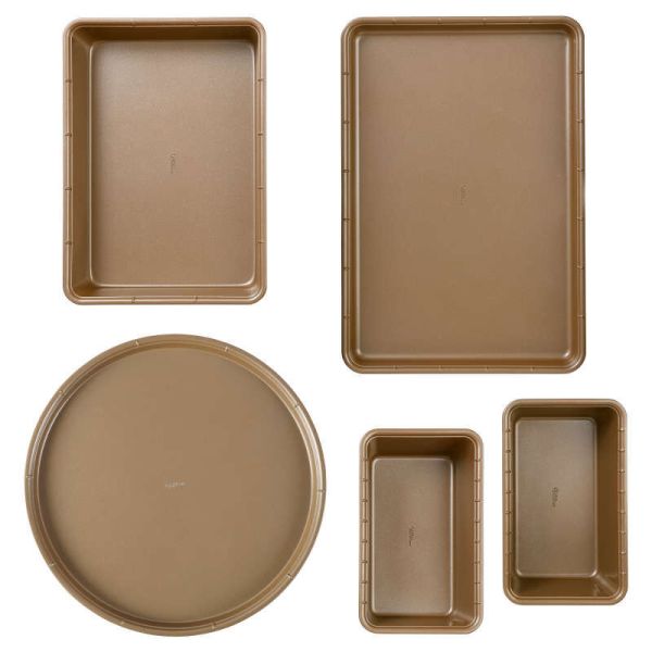 Set X 5 Moldes Premium Para Horno Con Recubrimiento Cerámico