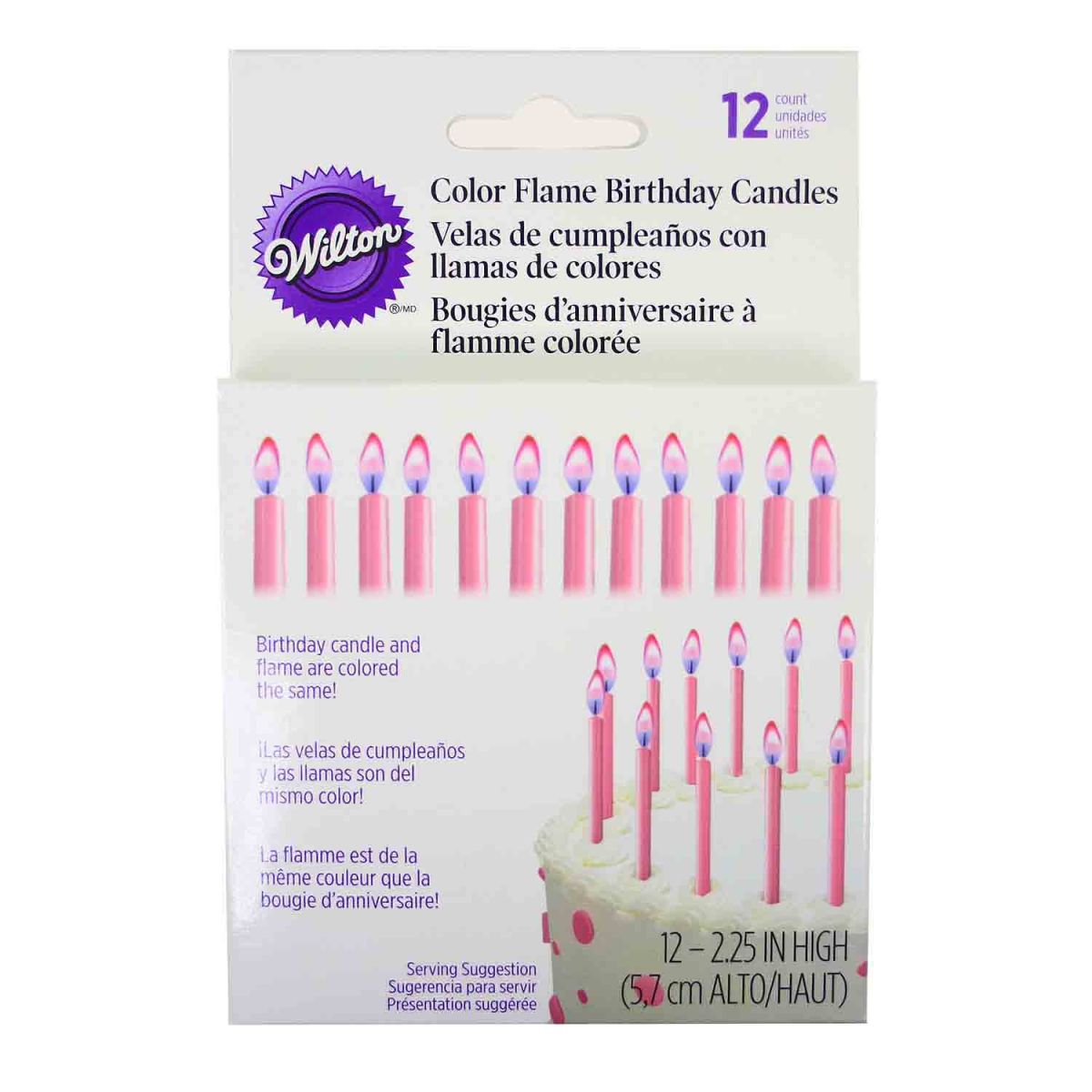 Velas De Cumpleaños Rosas Con Llama Color Rosa