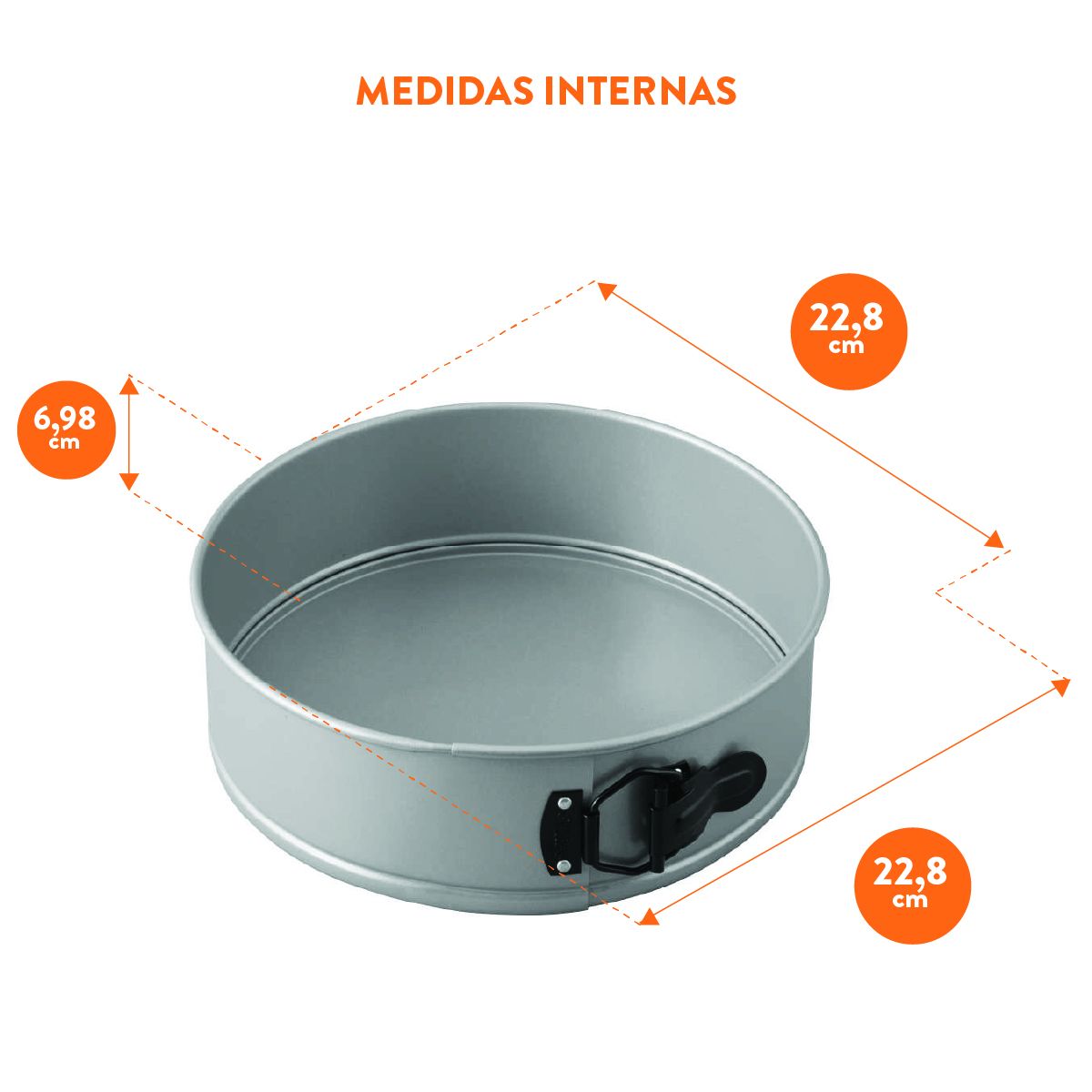 U2148 MOLDE DESMONTABLE REDONDO 18CM