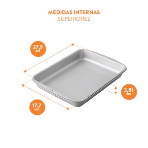 Molde Rectangular Antiadherente Chico - Recipe Right