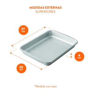 Molde Rectangular Antiadherente Chico - Recipe Right