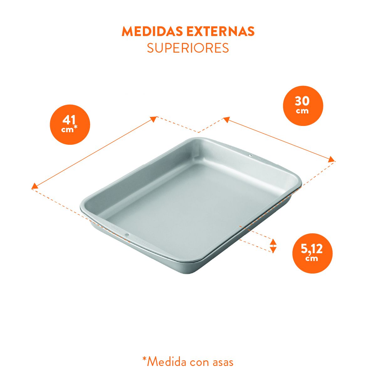 Molde Rectangular Antiadherente 30 cm.