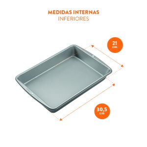 Molde Rectangular Antiadherente Mediano - Recipe Right