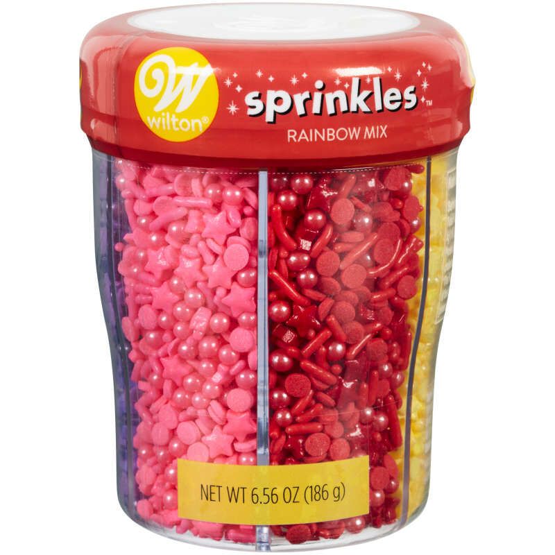 Sprinkles - Surtido Arco Iris 186grs Estrellas Perlas Lentejuelas Y Jimmies