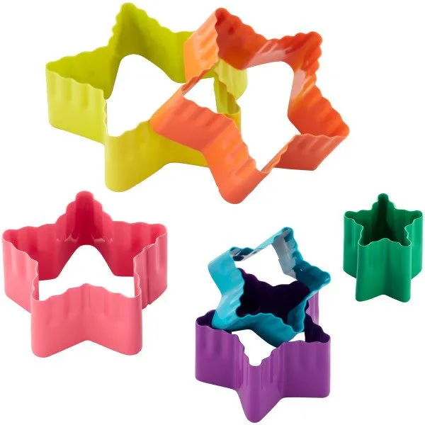 Set X 6 Cortantes - Bordes Lizos Y Rizados - Estrellas