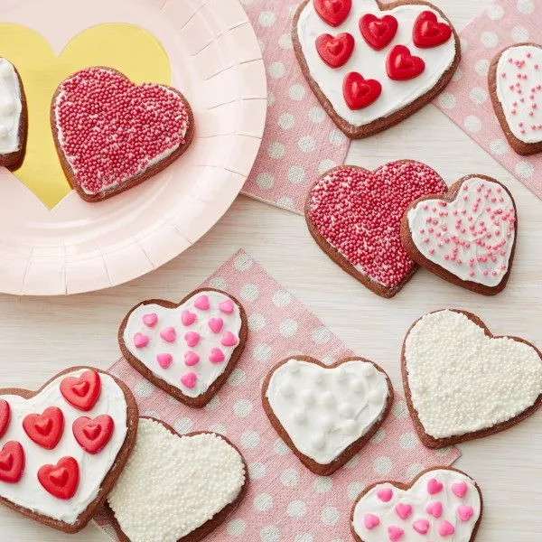 Set X 6 Cortantes - Bordes Lizos Y Rizados - Corazones