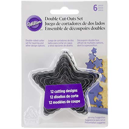 Set X 6 Cortantes - Bordes Lizos Y Rizados - Estrellas
