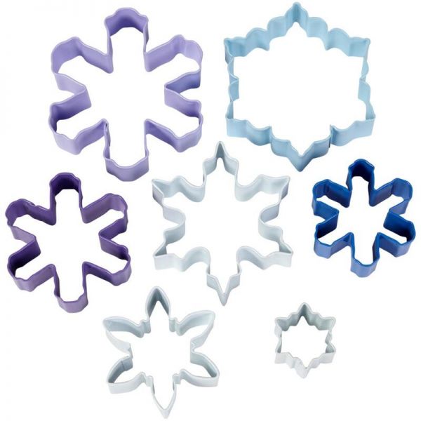 Cortantes De Galletitas - Copos De Nieve - Set X 7 Modelos