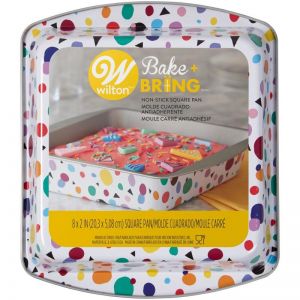 Molde Acero Estañado Cuadrado Para Torta 20 Cm  Bake And Bring