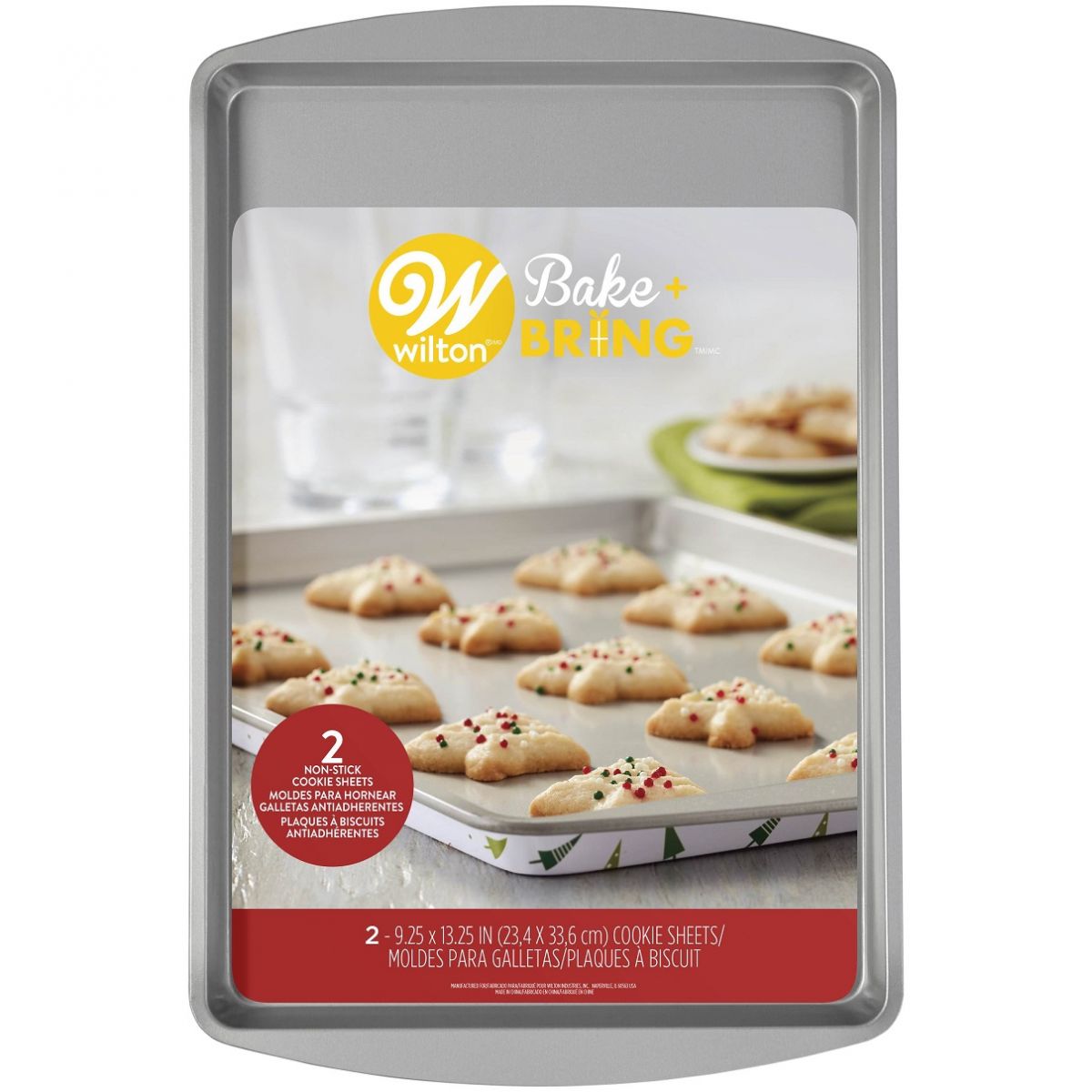 Molde Acero Estañado Para Galletas 33 X 23 Cm  - Set X 2 - Bake And Bring