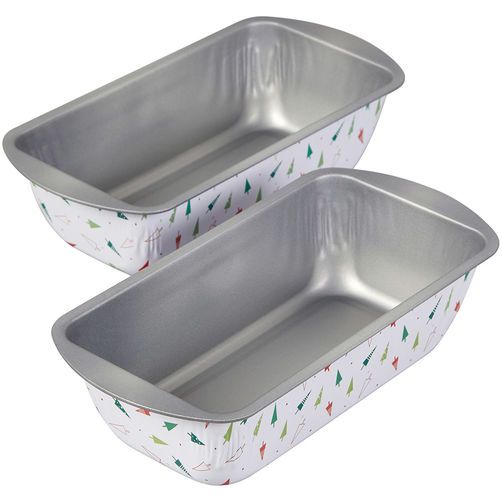 Molde De Acero Estañado Para Budín Mediano 21 X 11 Cm -set X 2 - Bake And Bring