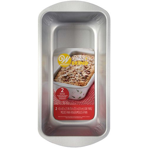 Molde De Acero Estañado Para Budín Mediano 21 X 11 Cm -set X 2 - Bake And Bring