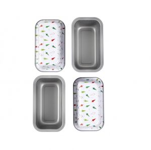 Molde Para Budín Chico De Acero Estañado 15 X 8 Cm - Set X 4 - Bake And Bring