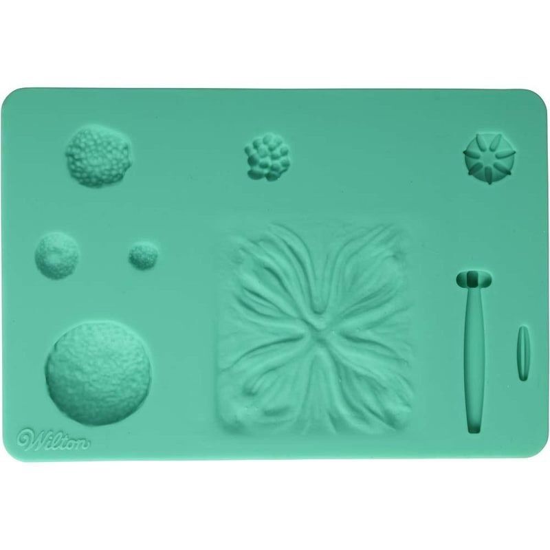 Molde Para Fondant Y Pasta De Goma Texturador De Flores Y Hojas Set X 2