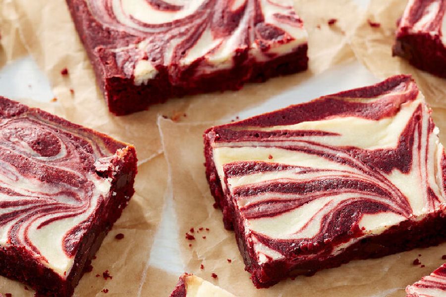 Ideas Para San Valentín: Brownies Red Velvet Cheesecake