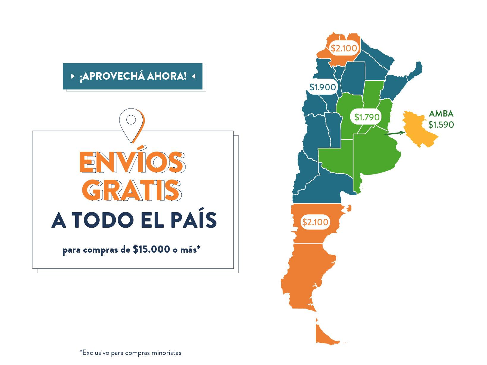 mapa de envíos