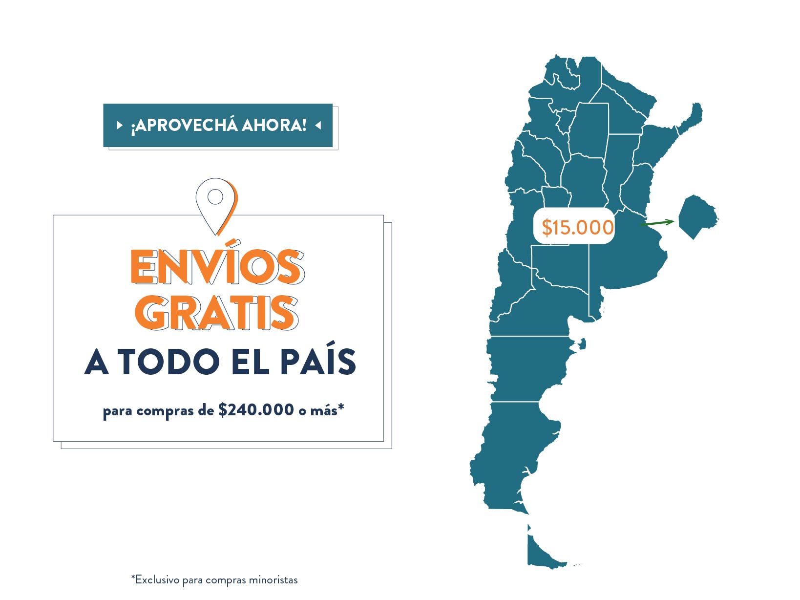mapa de envíos
