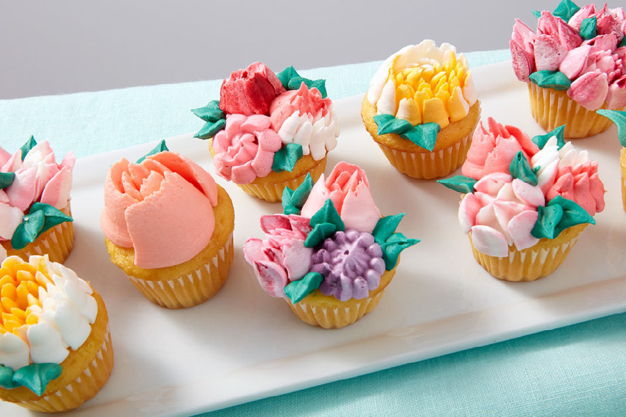 Mini cupcakes florales